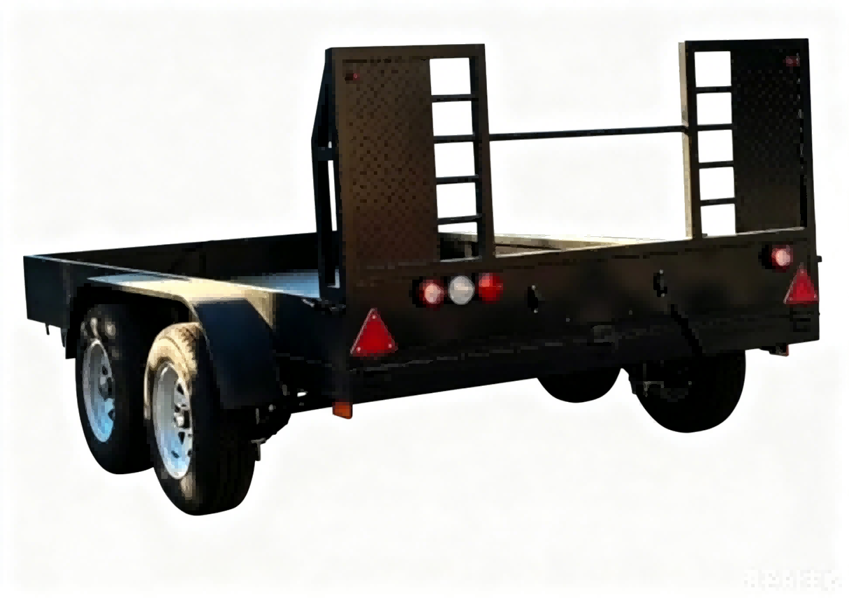 3 ton dubbelassige dieplader met oprit