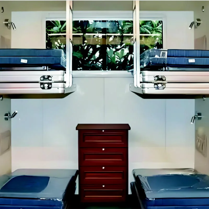 Opvouwbaar bed in het voertuig