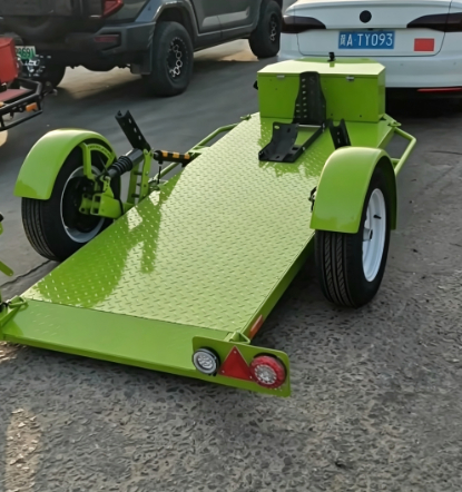 Model 100 motorfietsaanhanger met hydraulische lift en semi-drop