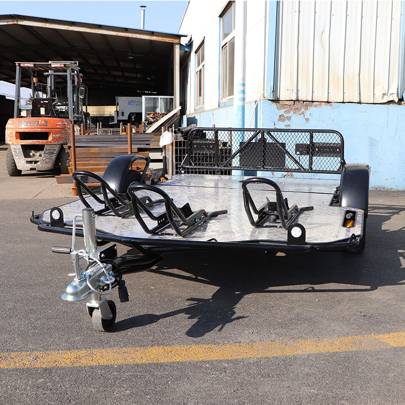 MODEL 207 Motoraanhanger met platte bak, 3 fietsen